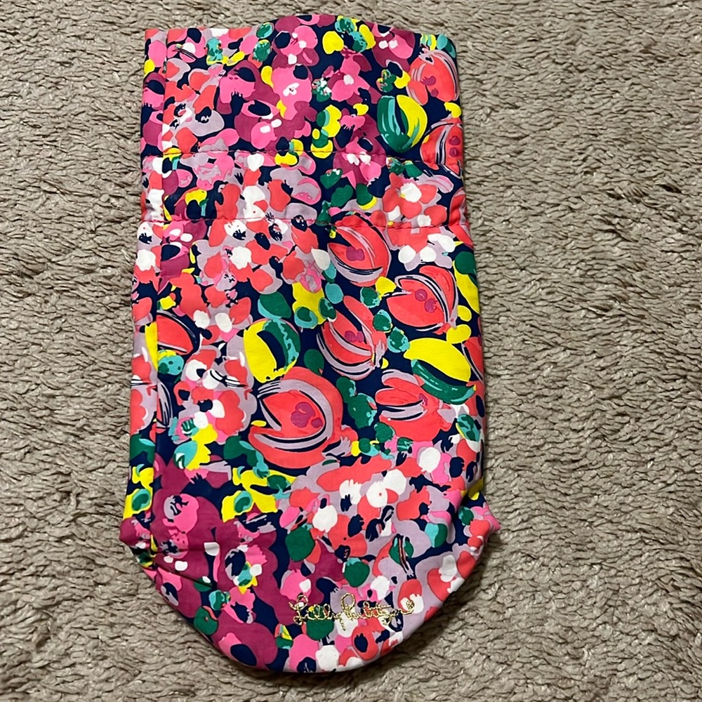 Floral reusable wine tote bag wild confetti